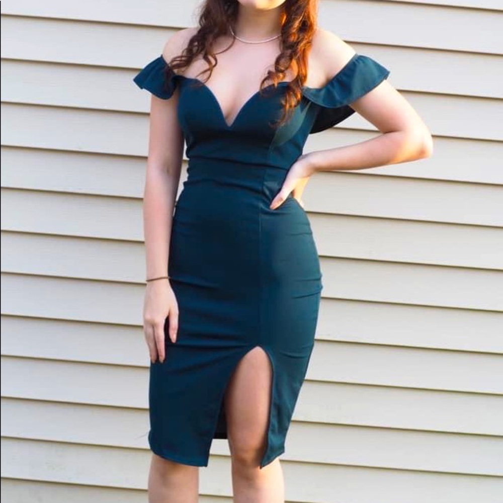Dark Green Midi Dress